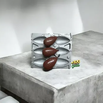 FORMA NA MOŘSKÉ OLOVA 180-220G+100 PÉREK GRÁTIS (FORMA NA KAPROVÉ OLOVA VÁLCOVÁ HRUŠKA 180,200,220G)