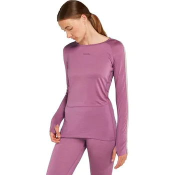 Dámské oblečení Dámské merino tričko s dlouhým rukávem ICEBREAKER Wmns 125 ZoneKnit LS Crewe, Deco/Ashen velikost: M