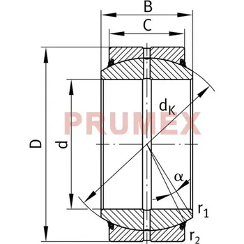 INA GE 45-DO-2TS kloubové ložisko ocel/ocel