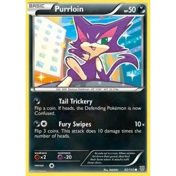 Sběratelská karetní hra Pokémon PLS 082/135 Purrloin - Plasma Storm Stav: Excellent, Verze: NORMAL