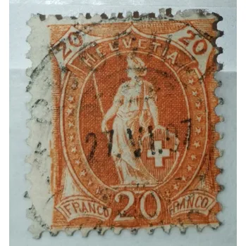 Sběratelství Známka Švýcarsko, 20(C), Mi.58C#