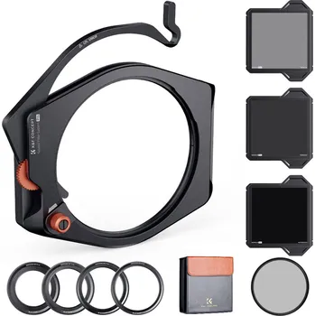 K&F Square Filter Holder System Pro Kit (Holder+95mm CP+Square ND1000+ND8+ND64+4 Rings)