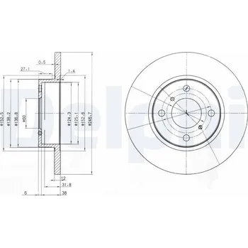 Brzdový kotouč Brzdový kotouč DELPHI BG3769
