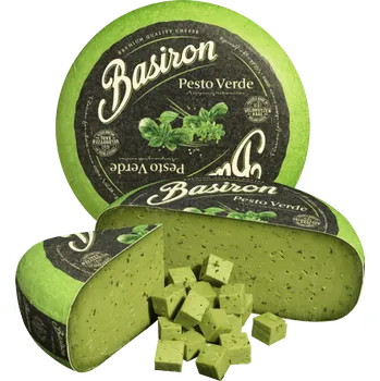 Basiron Gouda s bazalkovým pestem Hmotnost: celý koláč