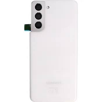 Náhradní kryt pro mobilní telefon Náhradní dil pro Samsung S991 Galaxy S21 - Kryt Baterie Graphite White / Bílá (Service Pack)
