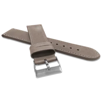 Řemínek na hodinky LAVVU Béžový prošitý řemínek SPORT z luxusní kůže Top Grain - 22 LSAUF22