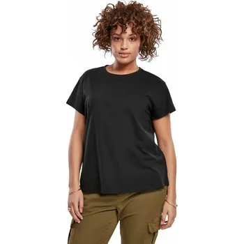 Dámské tričko Základní tričko boxy Urban Classics s krátkým rukávem Barva: Černá, Velikost: XXL