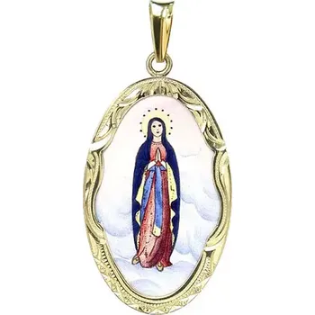 Přívěsek Aljančič Svatá Panna Maria největší medailon 571R zlato