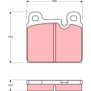 Brzdová destička Sada brzdových destiček, kotoučová brzda TRW GDB918