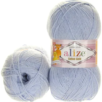 Galanterie Alize Cotton Gold světle modrá 513 lot 133100