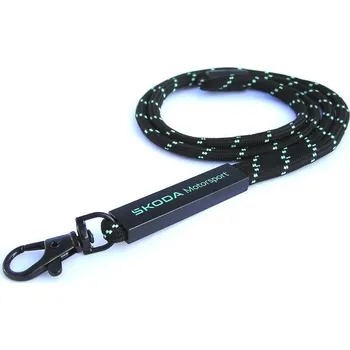 Škoda Auto Šňůra na krk Škoda Motorsport v černé barvě electric, originál