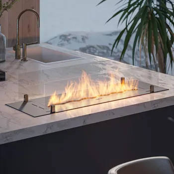 Biokrb InFire InFire - Vestavěný BIO krb 8,5x100 cm 6kW černá + záruka 3 roky