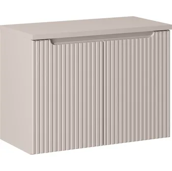 Policová skříň Závěsná skříňka pod umyvadlo Nova Cashmere I s deskou 80 cm kašmír