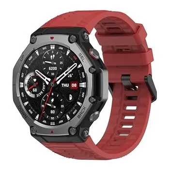 CELLFISH silikonový řemínek pro Amazfit T-Rex 3 červený