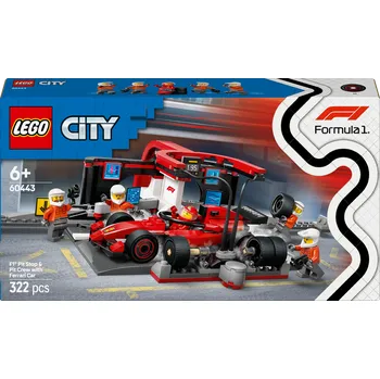 LEGO City 60443 Zastávka v boxech F1 a personál s vozem Ferrari Stavebnice LEGO LEGO City 60443 Zastávka v boxech F1 a personál s vozem Ferrari