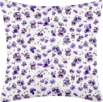 Povlečení DARRÉ Krepový povlak na polštář Macešky Velikost: 70 x 90