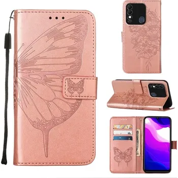 Pouzdro na tablet VSECHNONAMOBIL 46946 ART Peněženkový kryt Tecno Spark 8 BUTTERFLY růžový