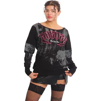 Dámská móda Dámské tričko Darkness Allover Urban Longsleeve T-Shirt - 2XL