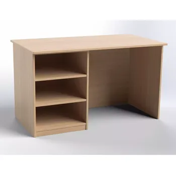 Jídelní stůl Katedra pro učitele se 2 policemi, 130 x 70 cm, stolová deska lamino