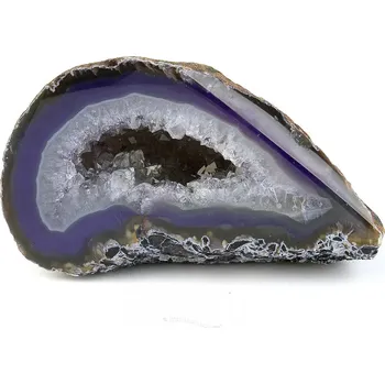 Přírodní kámen Achátová geoda fialová 162g (Brazílie)