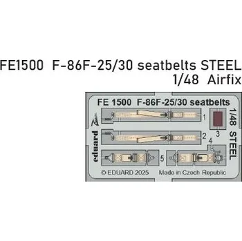 Plastikový model Eduard 1/48 F-86F-25/30 seatbelts STEEL (AIRFIX)