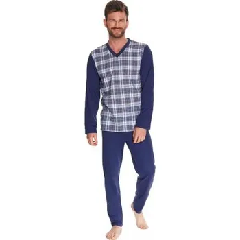 Pánské pyžamo Pánské pyžamo Victor 2633/2634/21 TARO granát (modrá) 4XL