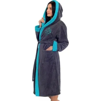 Dámský župan Dámský župan 20319 tyrkys/grafit SPACE grafit (šedá) XL