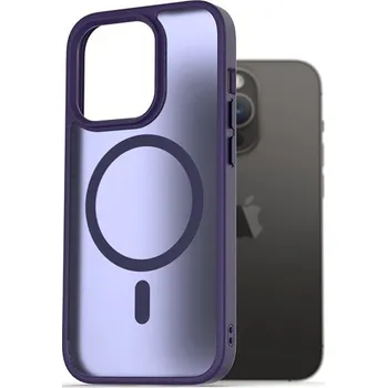 Pouzdro na mobilní telefon AlzaGuard Matte Case Compatible with Magsafe pro iPhone 14 Pro tmavě fialový