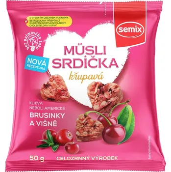 Semix Müsli srdíčka s brusinkami a višněmi