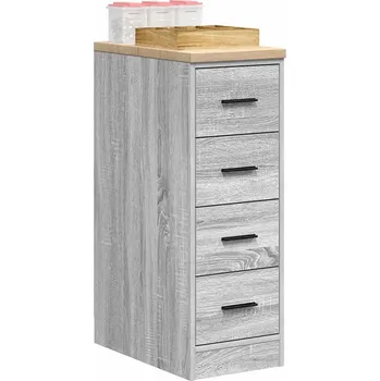 vidaXL Garážová skříň Šedá Sonoma 30x51x85 cm Borovicový masiv