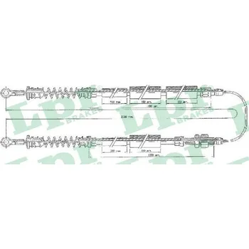 Lanko parkovací brzdy Tažné lanko, parkovací brzda LPR C0090B