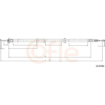 Auto-moto Tažné lanko, parkovací brzda COFLE 12.0740
