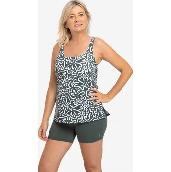 Dámské plavky DECATHLON Dámské jednodílné nohavičkové plavky Tankini Heva 38