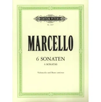 Benedetto Marcello: 6 Sonatas (noty na violoncello, basso continuo)