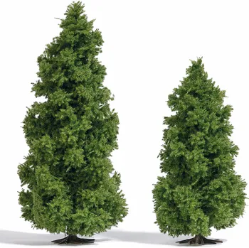 Modelová železnice H0 - 2 ks modříny 100 a 130 mm / Busch 6123