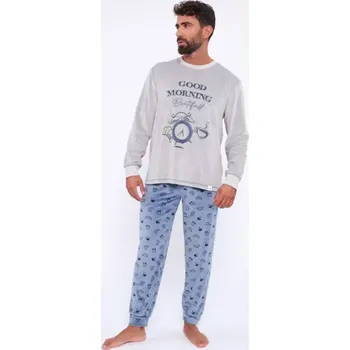 Pánské pyžamo 390085 - pánské pyžamo Muydemi, XL, šedá