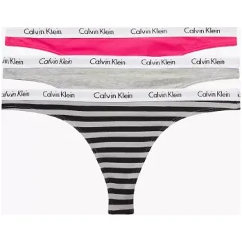 Souprava dámského spodního prádla QD3587/658 - dámská tanga Calvin Klein 3 pack, M, 658