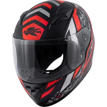 Helma na motorku KAPPA HELMA KJ04 EVO PROX JUNIOR INTEGRÁLNÍ CELOOBLIČEJOVÁ BARVA / ČERNÁ ČERVENÁ FLUO MATNÁ VELIKOST 52 L (HOMOLOGACE ECE 22R06)