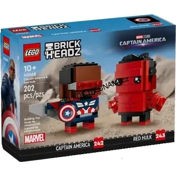 Stavebnice LEGO 40668 LEGO BRICK HEADZ FIGURKY KAPITÁNA AMERIKY A ČERVENÉHO HULKA