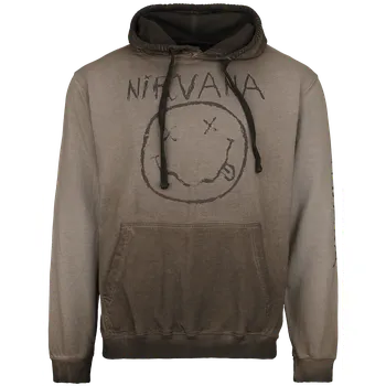 Pánská mikina Mikina s kapucí z Nirvana - Smiley Logo - Muži - hnědá