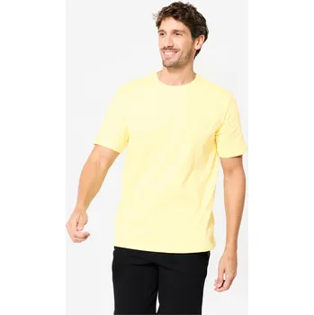 Pánské tričko DOMYOS Pánské fitness tričko s krátkým rukávem 4XL ŽLUTÁ