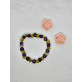 Náramek Ametystový náramek s Jadeitem