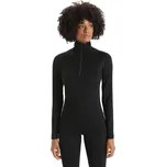 Dámské merino tričko s dlouhým rukávem ICEBREAKER Wmns 200 Oasis LS Half Zip, Black velikost: XL