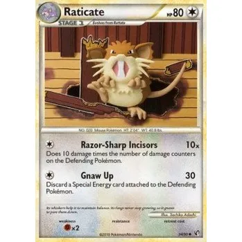 Sběratelská karetní hra Pokémon UD 034/090 Raticate - Undaunted Stav: Excellent, Verze: NORMAL