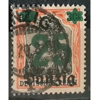 Sběratelství Známka Danzig, 25 / 30Pf, Mi.18#