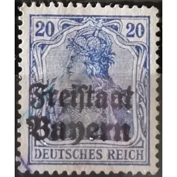 Sběratelství Známka Bavorsko, 20 Pf, Mi.142*