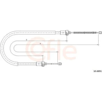 Lanko parkovací brzdy Tažné lanko, parkovací brzda COFLE 10.6891
