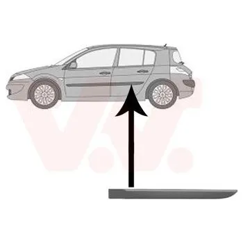 Lišta karosérie Ozdobná / ochranná lišta, dveře VAN WEZEL 4327425