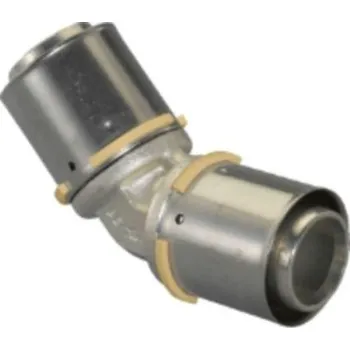 Vodovodní potrubí UPONOR MLC PRESS koleno 45°, 40-40mm, lisovací, voda, mosaz