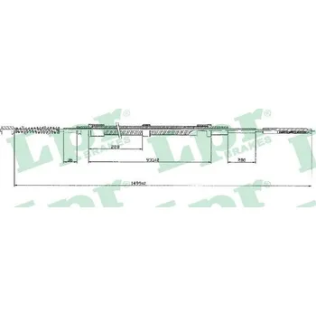 Lanko parkovací brzdy Tažné lanko, parkovací brzda LPR C0304B